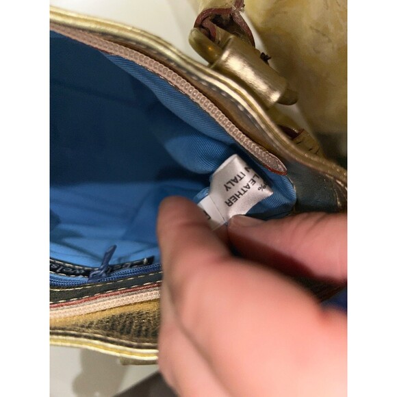 Helen Welsh Vintage NWT Gold Leather Shoulder Bag - Picture 11 of 15